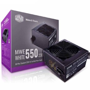 منبع تغذیه کامپیوتر کولرمستر MWE 550 80 Plus White توان 550 وات