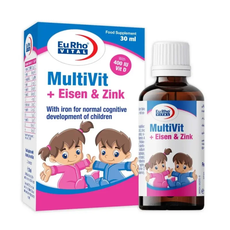 قطره مولتی‌ ویت + آیزن و زینک یوروویتال - 30 میلی لیتر