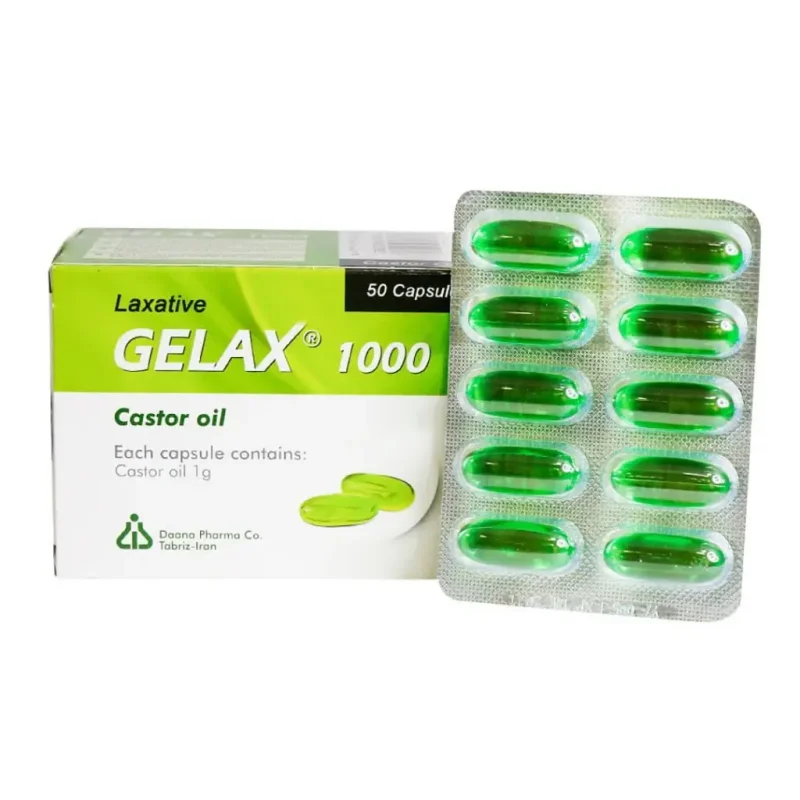 کپسول ژلاکس 1000 (روغن کرچک) دانا 50 عددی