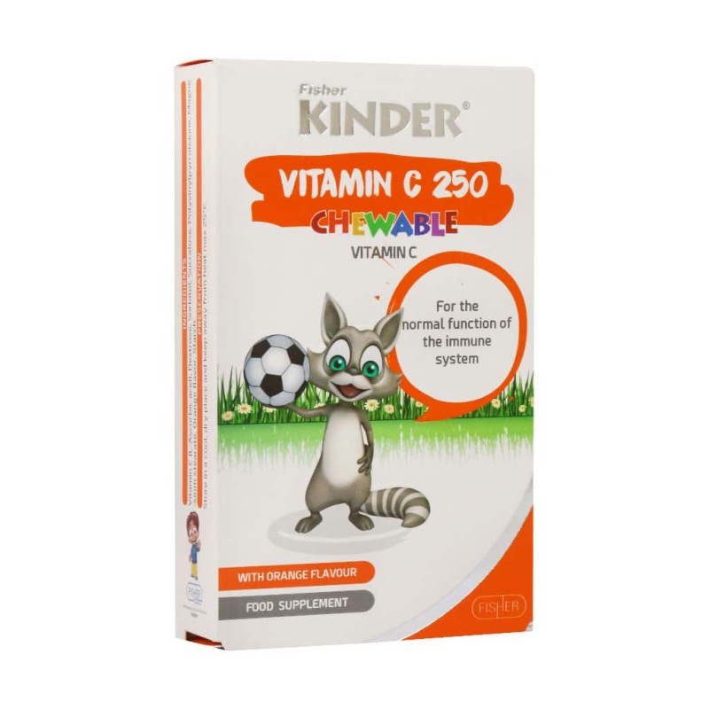 قرص جویدنی ویتامین C 250 میلی گرم فیشر کیندر 40 عدد