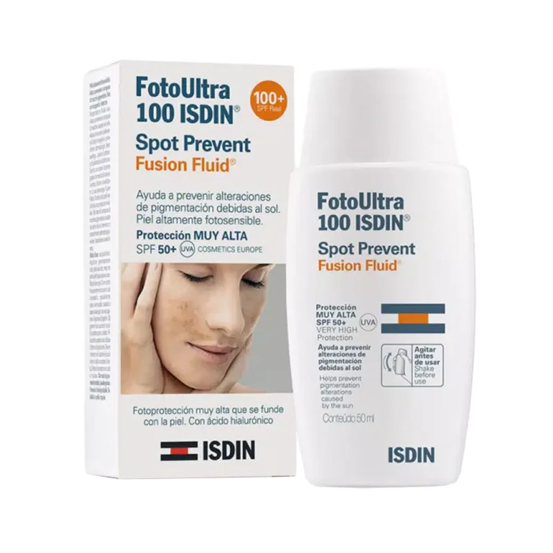 فلوئید ضد آفتاب فتو اولترا اسپات ایزدین SPF100 مناسب پوست دارای لک ۵۰ میلی لیتر