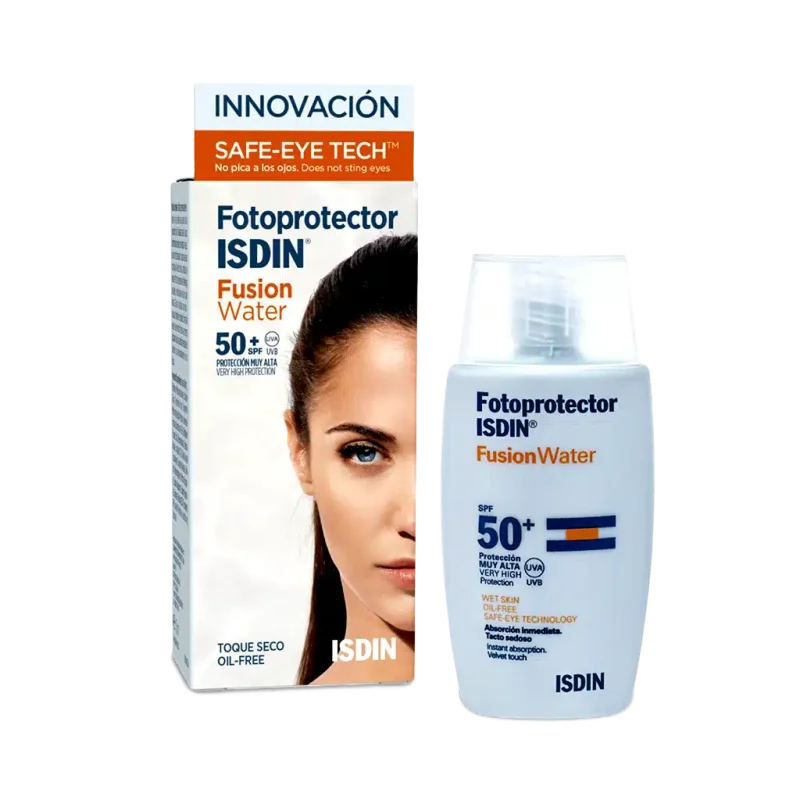 ژل کرم ضد آفتاب فیوژن واتر ایزدین ⁺SPF50 فاقد چربی ۵۰ میلی لیتر