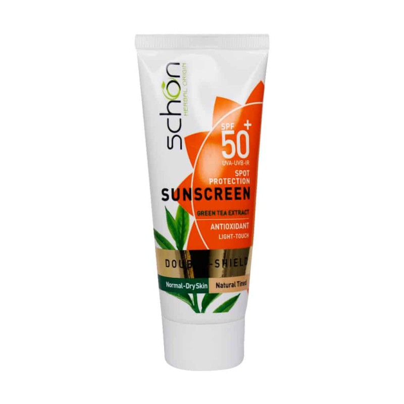 کرم ضد آفتاب دابل شیلد SPF50 شون مناسب پوست خشک تا نرمال 50 میلی لیتر