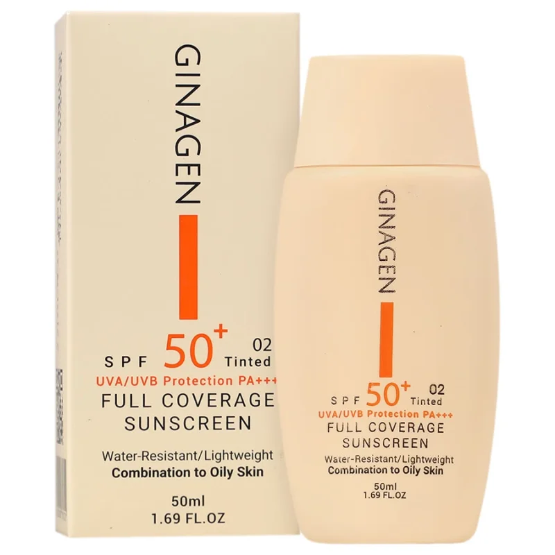 کرم ضد آفتاب رنگی پوست چرب SPF50 (02)