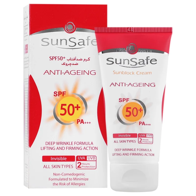 کرم ضد آفتاب و ضد چروک SPF50 (بی رنگ)