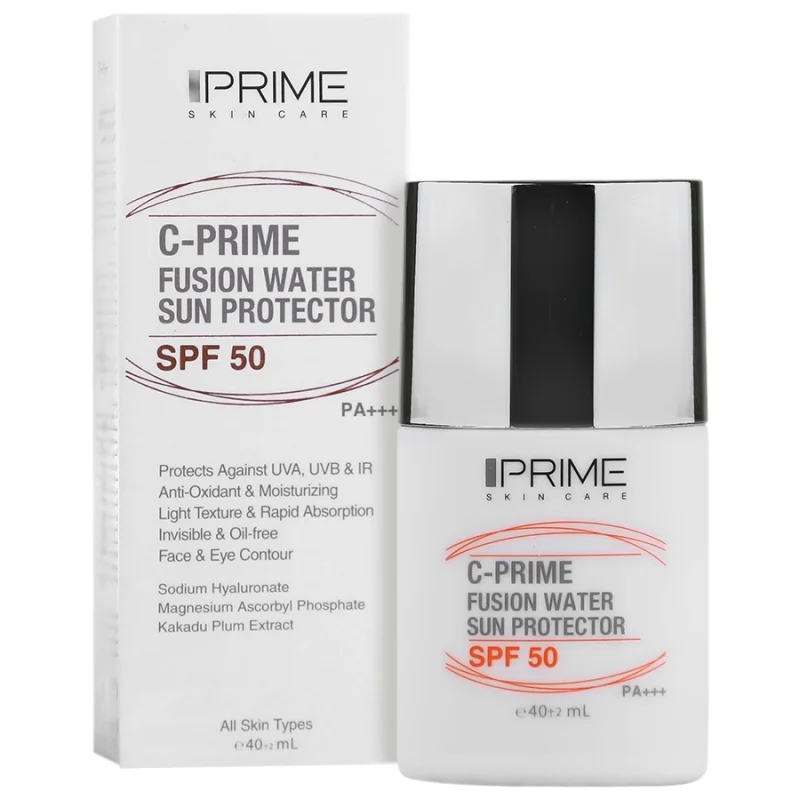فلوئید ضد آفتاب ویتامین سی پرایم SPF50 (بی رنگ)