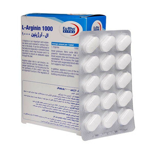 قرص ال آرژینین 1000 یوروویتال بسته 60 عددی