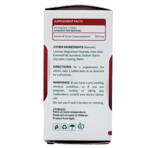 قرص ویتامین ب12 500 میکروگرم نیچرز پلنتی - 60 عددی