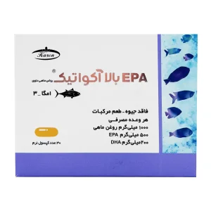 کپسول روغن ماهی حاوی EPA بالا آکواتیک کارن - 30 عدد