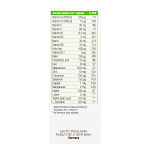 کپسول مولتی ویتامین افراد دیابتی آپوویتال - 30 عددی