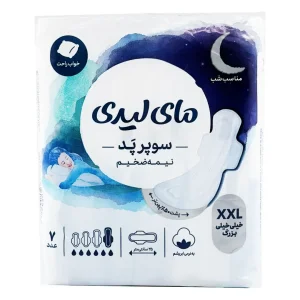 نوار بهداشتی بالدار سوپر پد نیمه ضخیم مای لیدی - 7 عددی