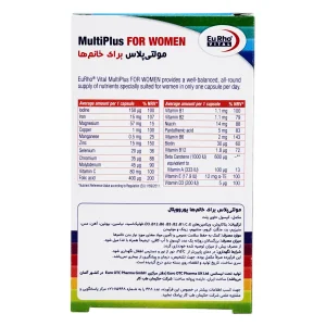 کپسول پلت مولتی پلاس بانوان یوروویتال - 60 عددی