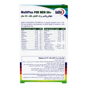 کپسول مولتی پلاس آقایان +50 سال یوروویتال - 60 عددی