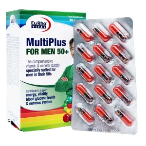 کپسول مولتی پلاس آقایان +50 سال یوروویتال - 60 عددی