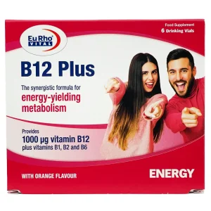 ویال مایع خوراکی ب12 پلاس یوروویتال - 6 عددی