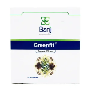 کپسول گرین فیت 650 م گ باریج اسانس - 30 عددی