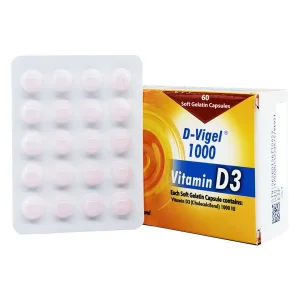 سافت ژل ویتامین د3 (دی ویژل) 1000 واحد دانا - 60 عددی