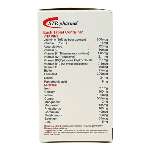 مولتی ویتامین مردان 50+ سال اس تی پی فارما 30 عددی