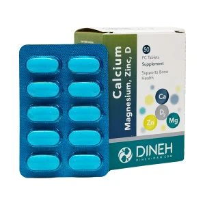 قرص کلسیم + منیزیم + زینک + د3 دینه - 50 عددی