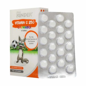 قرص جویدنی ویتامین C 250 میلی گرم فیشر کیندر 40 عدد