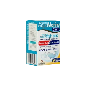 کپسول آکوامارین ویتابیوتیکس حاوی روغن ماهی 60 عددی