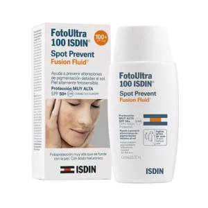فلوئید ضد آفتاب فتو اولترا اسپات ایزدین SPF100 مناسب پوست دارای لک ۵۰ میلی لیتر