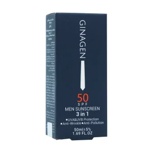 کرم ضد آفتاب 3 در 1 آقایان SPF50 ژیناژن 50 میلی لیتر