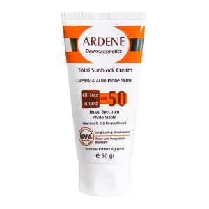 کرم ضد آفتاب فاقد چربی SPF50 آردن