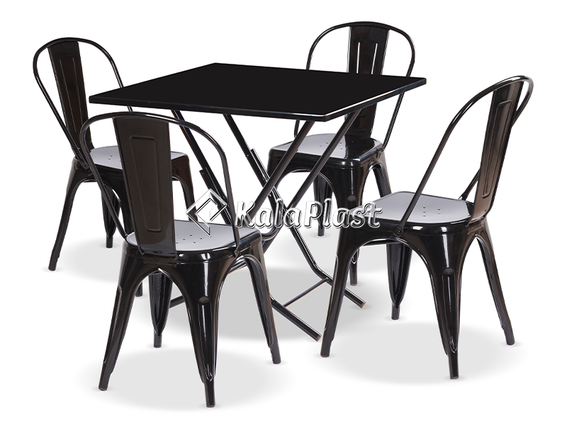 ست میز و صندلی 4 نفره فلزی لنا