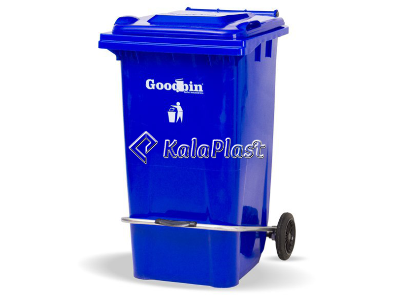 سطل زباله پلاستیکی 240 لیتری چرخدار و پدالدار  گودبین