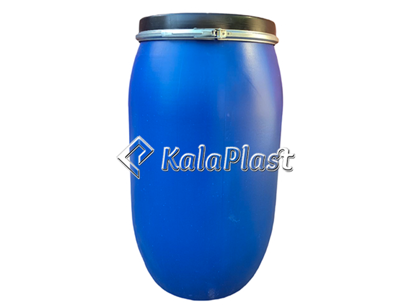 بشکه پلاستیکی 220 لیتری ضخیم با رینگ فلزی کیان