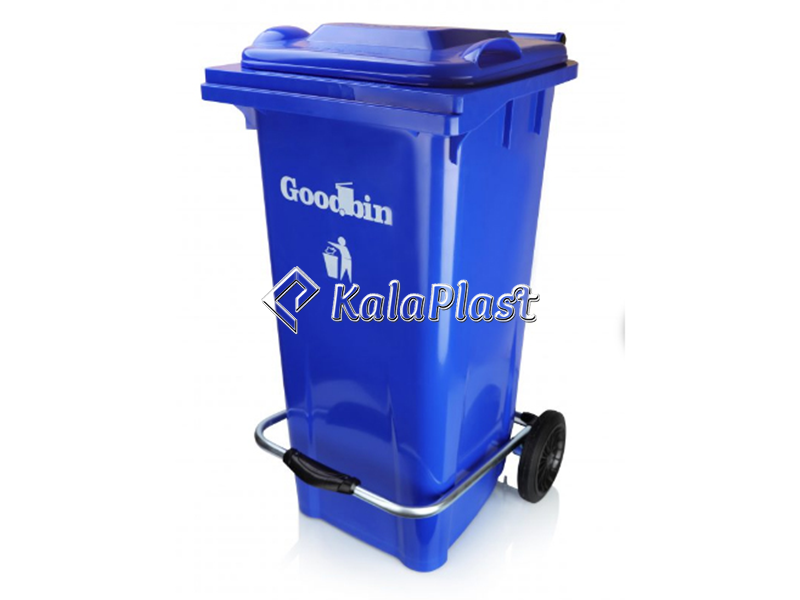 سطل زباله پلاستیکی 100 لیتری چرخدار و پدالدار گودبین