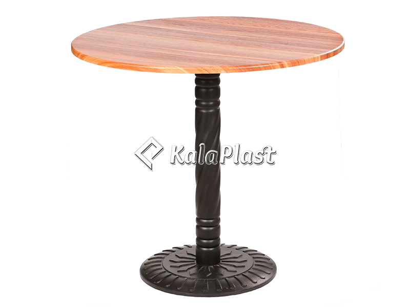 میز پایه چدن خورشید با رو یه چوب گردو ( SUNNY)