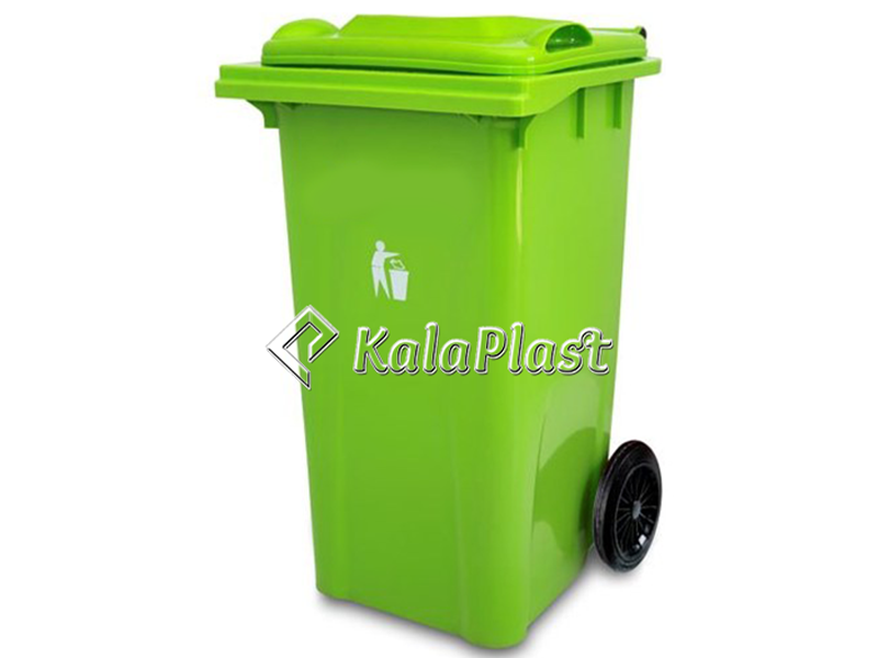 سطل زباله پلاستیکی 120لیتری چرخدار گودبین