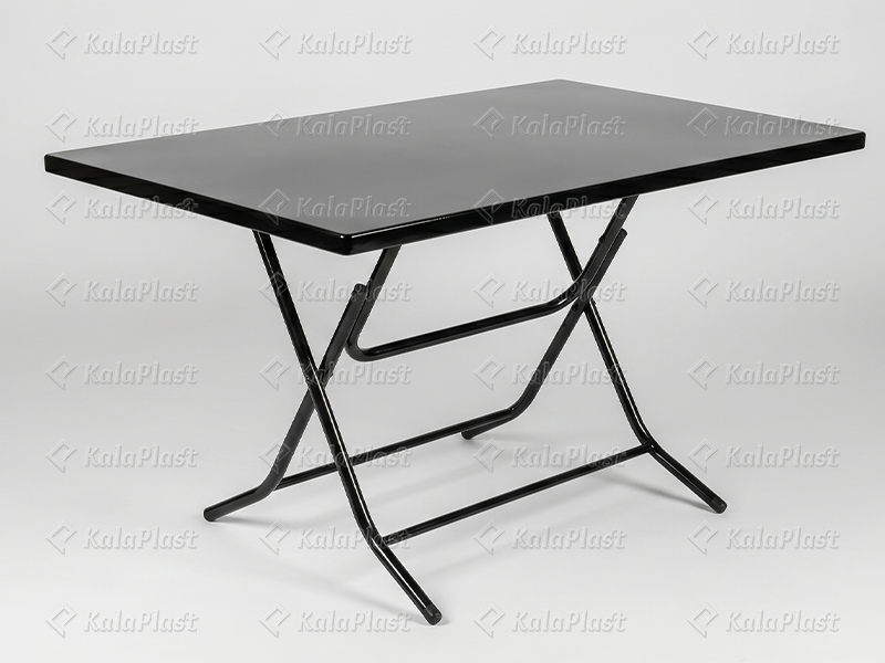 میز تمام فلزی 6 نفره رویه ساده تاشو لنا
