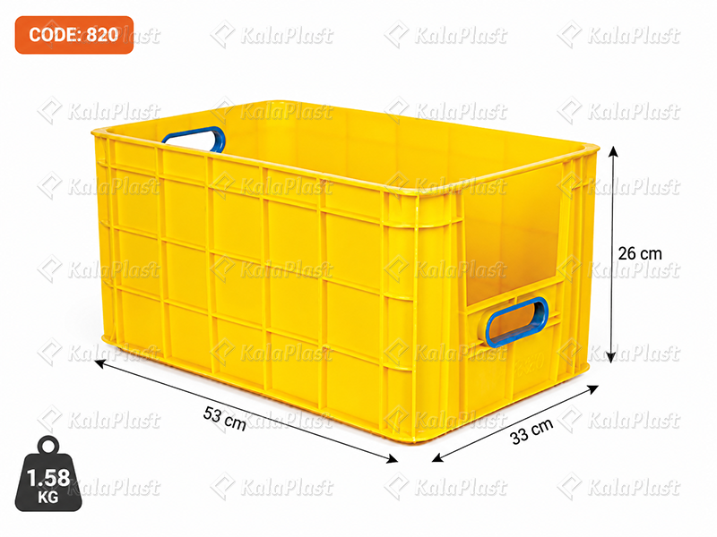 جعبه ابزاری پلاستیکی   طول 53 و عرض 33 و ارتفاع 26 سانتیمتر  کد 820