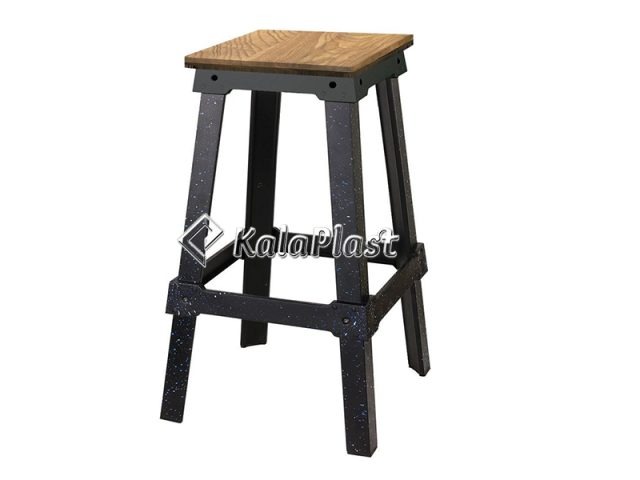 چهارپایه فلزی  با کفی چوب  نستاس (nastas)