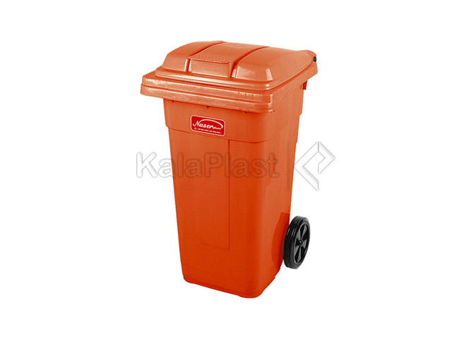 سطل زباله پلاستیکی 100 لیتری چرخدار ناصر کد 5100