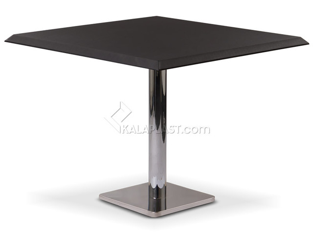 میز 4 نفره مربع صفحه PVC با پایه مربع چدنی استیل کد S492