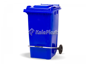 سطل زباله پلاستیکی 240 لیتری چرخدار و پدالدار سبلان