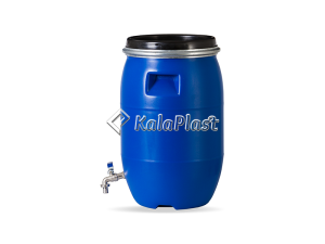 بشکه پلاستیکی 30 لیتری ضخیم با کمربند فلزی جهان با شیر فلزی