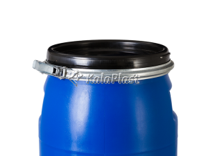 بشکه پلاستیکی 30 لیتری ضخیم با کمربند فلزی جهان با شیر فلزی