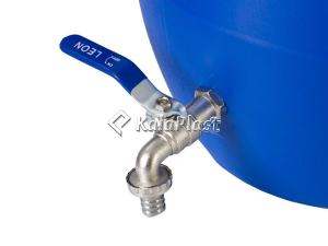 بشکه پلاستیکی 60 لیتری ضخیم با رینگ فلزی جهان با شیر فلزی