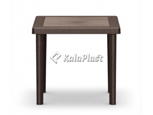 میز 4 نفره مربع  حصیری با پایه لوله ای پلاستیکی کد 333