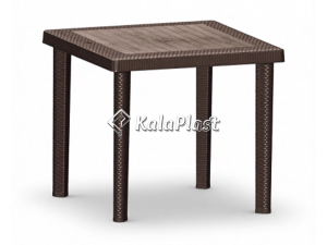 میز 4 نفره مربع  حصیری با پایه لوله ای پلاستیکی کد 333