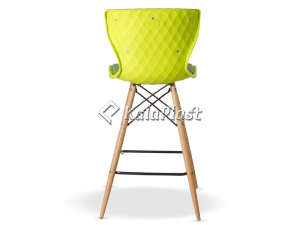 صندلی اپن دیاموند با پایه چوبی و تشک چرمی کد B 600 L