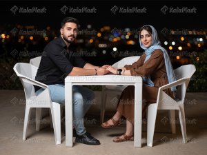 ست میز و صندلی  4 نفره پلیمری الماسی