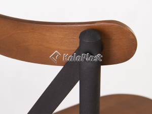 صندلی بدون دسته فلزی با کفه و پشت چوبی تونت