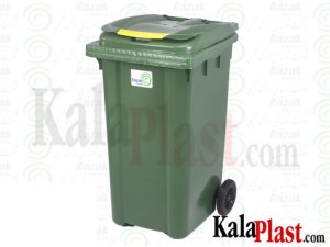 سطل زباله پلاستیکی 240 لیتری چرخدار رازک