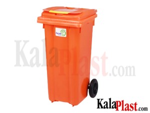 سطل زباله پلاستیکی 120 لیتری چرخدار رازک